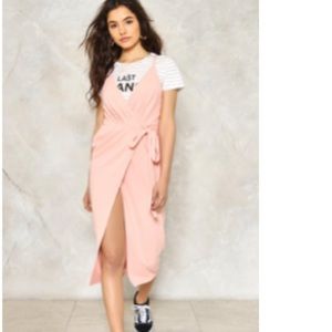 NASTY GAL Split Ways Wrap Dress